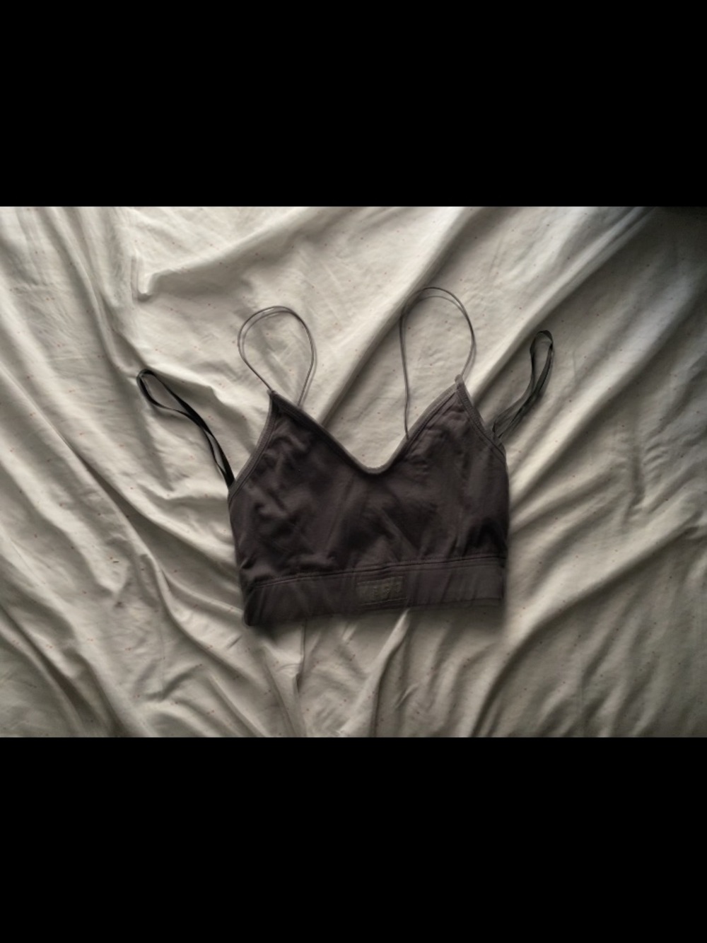 Missguided Grey Stretch Bralette with Thin Straps